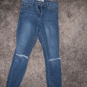 Top Shop Blue Skinny Jeans
